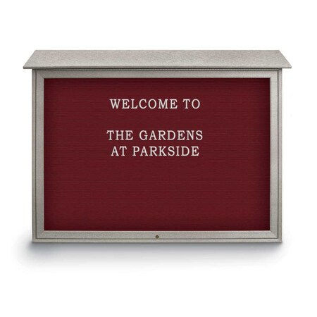 United Visual Products Indoor Enclosed Combo Board, 42"x32", White Frame/Black Porc & Pumice UVCB4232W-BLKPORC-PUMICE